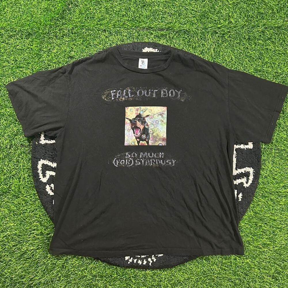 Modern Black Fall Out Boy Album Cover Graphic T-shirt - XL; 24x26 (Width/Length)